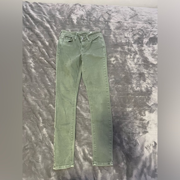 Rockstar Super Skinny Green Jeans - Picture 2 of 4